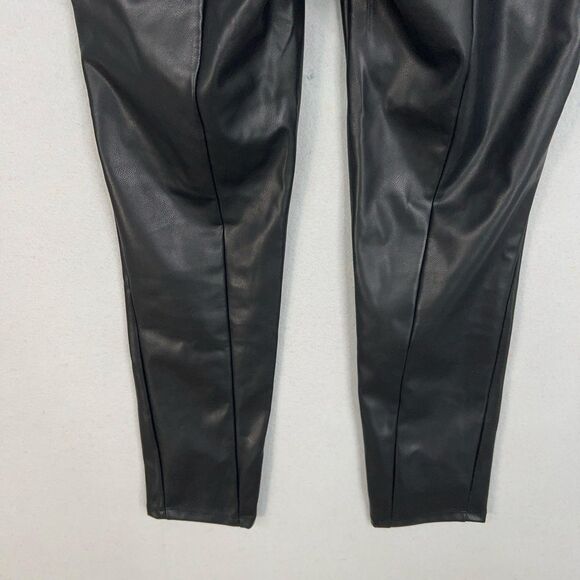 Emerson Fry Pants Womens Large Black Faux Leather Pull On Leggings Made USA - Picture 8 of 16